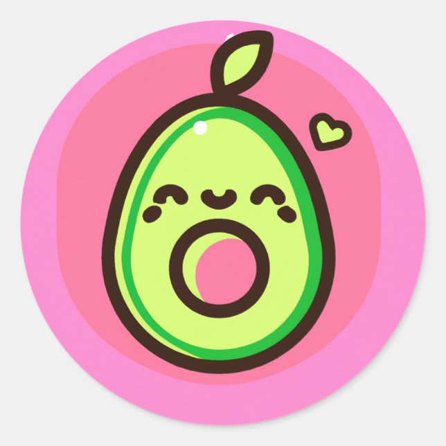 Niedlich Avocado Sticker (Vorderseite)