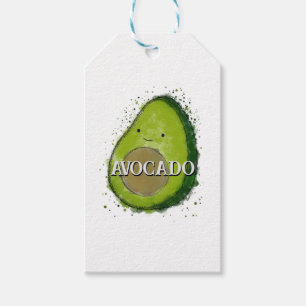 Niedlich Avocado Watercolor Geschenkanhänger