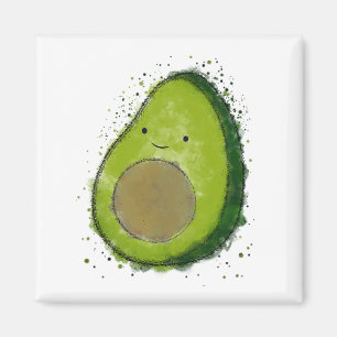 Niedlich Avocado Watercolor Magnet