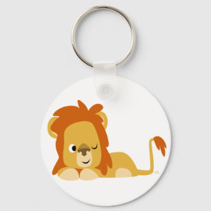 Niedlich Awake Cartoons Lion Schlüsselanhänger