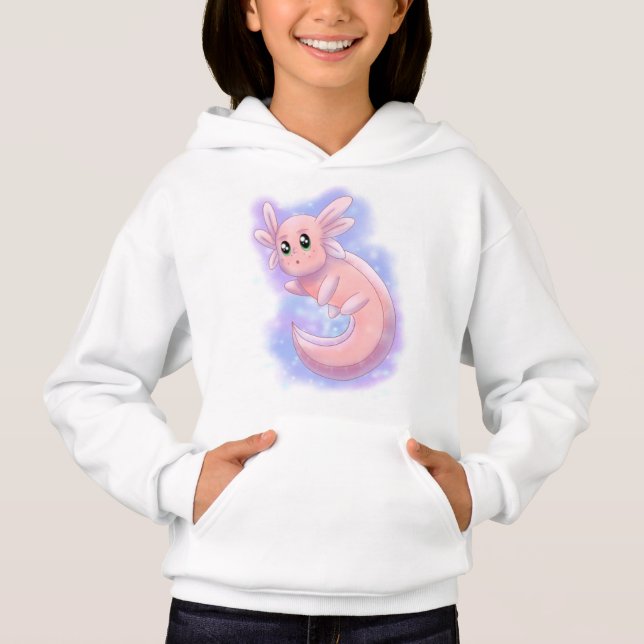 Niedlich Axolotl Hoodie (Vorderseite)