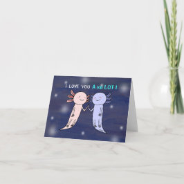 Niedlich Axolotl I Liebe Sie viel lustigen Valenti Karte