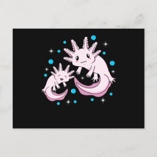 Niedlich Axolotl Kawaii Animal Axolotls Lover Pet Einladungspostkarte