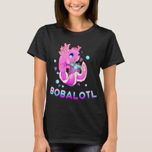 Niedlich Axolotl Lover Bobalotl Boba Kawaii Anime  T-Shirt