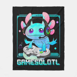 Niedlich Axolotl Lover Gamesalotl Gaming Axolotl K Fleecedecke