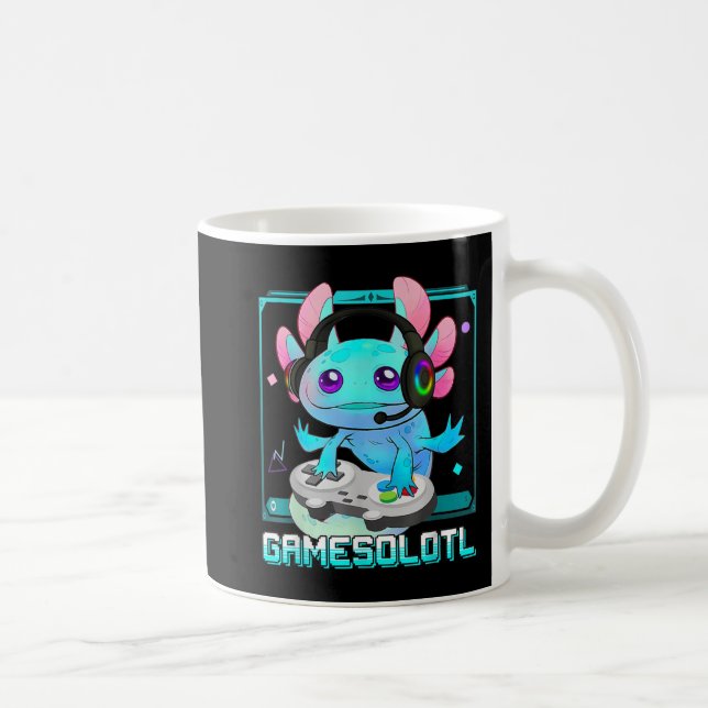 Niedlich Axolotl Lover Gamesalotl Gaming Axolotl K Kaffeetasse (Rechts)