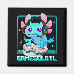 Niedlich Axolotl Lover Gamesalotl Gaming Axolotl K Magnet