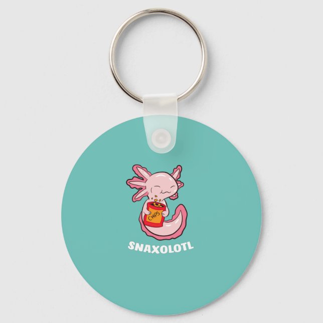 Niedlich Axolotl Lover Snaxolotl Kawaii Axolotl Fo Schlüsselanhänger (Vorderseite)