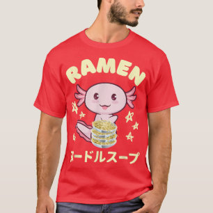 Niedlich Axolotl Ramen Japanisch Anime Noodles Boy T-Shirt