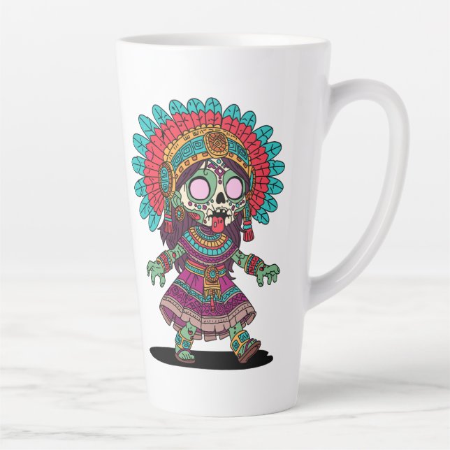 Niedlich Aztec Zombie Milchtasse (Rechts)