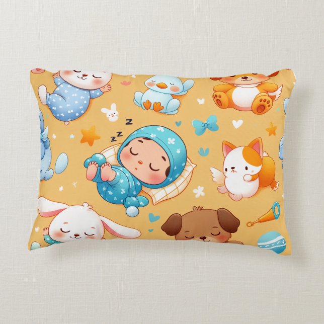 Niedlich Baby Accent Pillow Dekokissen (Rückseite)