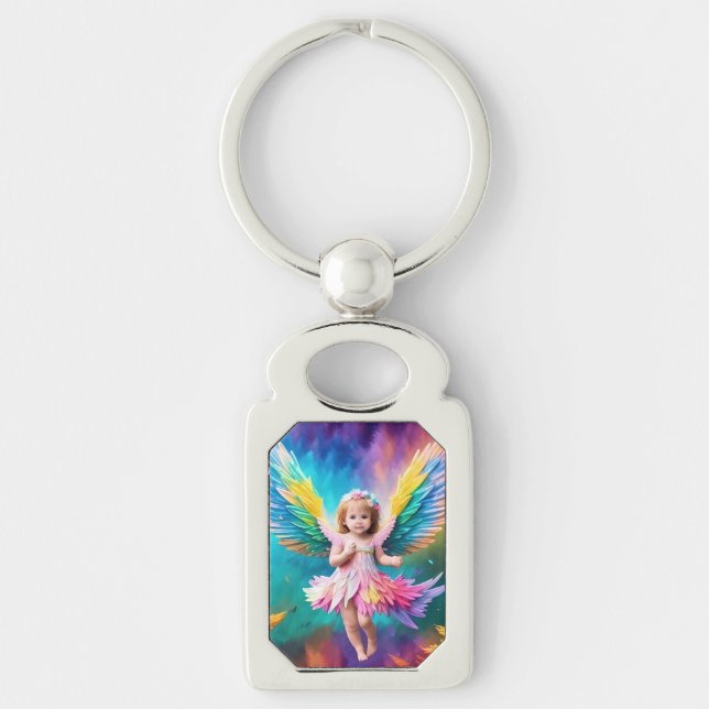 Niedlich Baby Angel Wings Art-38424 Schlüsselanhänger (Vorderseite)