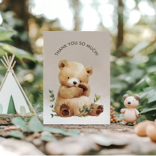 Niedlich Baby Bear Baby Dusche Danke Karte