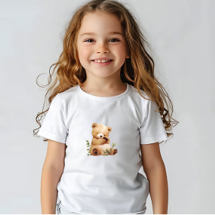Niedlich Baby Bear Baby Dusche Danke Karte Baby T-shirt
