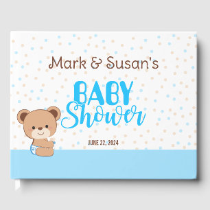 Niedlich Baby Bear Baby Shower Guest Book - Boy Gästebuch