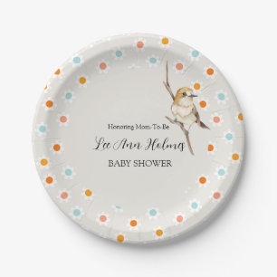 Niedlich Baby Bird Tiny Blume Babydusche Pappteller