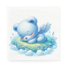 NIEDLICH BABY BLAUE BOY TEDDY BAR SLEEPING