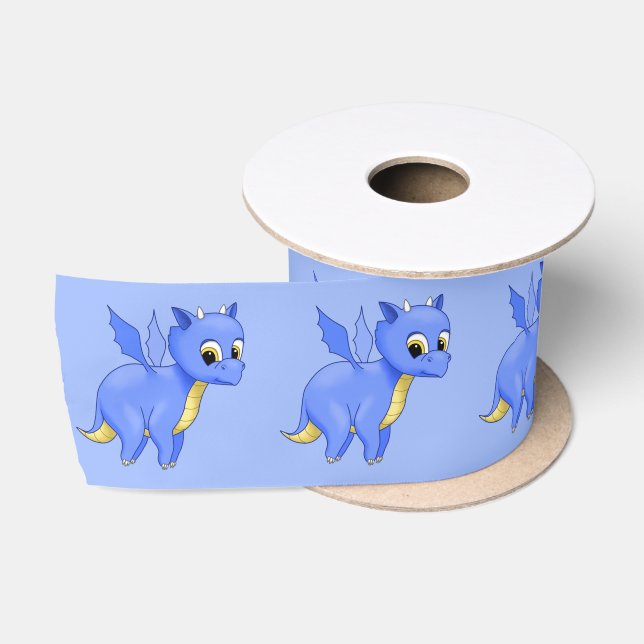 Niedlich Baby Blue Dragon Satinband (Spule)