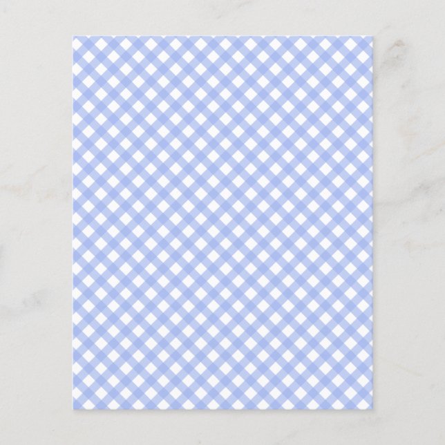 Niedlich Baby Blue Gingham Pattern Scrapbook (Vorderseite)
