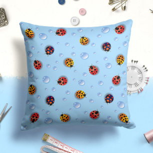 Niedlich Baby Blue Ladybug Insekt   Kehlkopfkissen Kissen