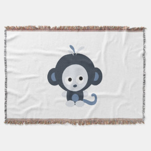 Niedlich Baby Blue Monkey Decke