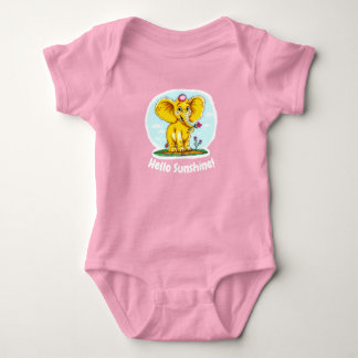 Niedlich Baby Bodysuit - Hallo Sunshine & Elephant Baby Strampler