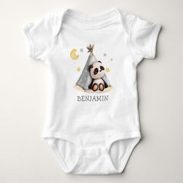 Niedlich Baby Boho Panda Geburtstag Strampler