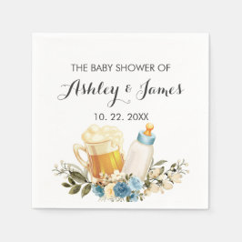 Niedlich Baby Boy Brewing Blue Cheers Baby Dusche Serviette