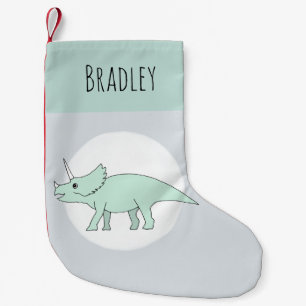 Niedlich Baby Boy Doodle Dinosaurier und Name Kleiner Weihnachtsstrumpf