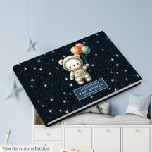 Niedlich Baby Boy Gästebuch Teddy Bear Astronaut
