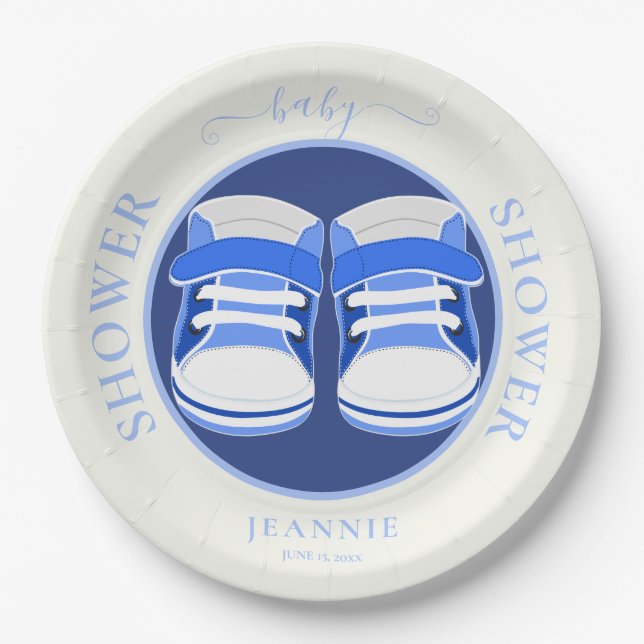 NIEDLICH BABY BOY HINTERNS BABY SHOWER PAPPTELLER (Vorderseite)