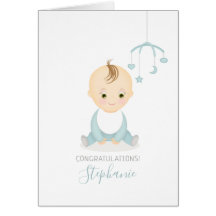 Niedlich Baby Boy und seine Baby-Dusche