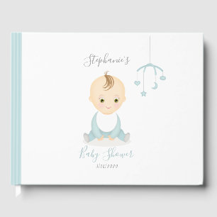 Niedlich Baby Boy und seine Baby-Dusche Gästebuch