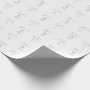 Niedlich Baby Boy und seine Babydusche Geschenkpapier