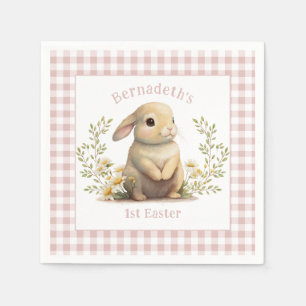 Niedlich Baby Bunny 1. Osterfest Party Serviette