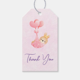 Niedlich Baby Bunny in einem Herzblanket Vielen Da Geschenkanhänger