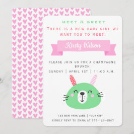 Niedlich Baby Bunny | Meet & Greet New Baby Einladung