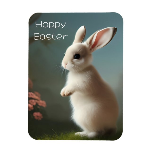 Niedlich Baby Bunny Portrait Magnet (Vertikal)