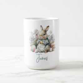 Niedlich Baby Bunny Spring Blumen Osterfest Kaffeetasse
