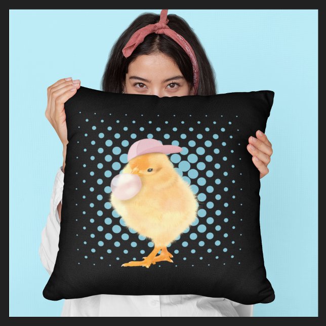 Niedlich Baby Chick Pink Bubblegum Kissen (Von Creator hochgeladen)