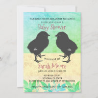 Niedlich Baby Chicks Green Twins Baby Dusche