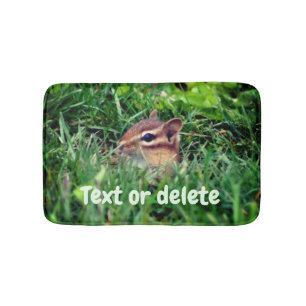 Niedlich Baby Chipmunk Peeking Wildlife Personalis Badematte