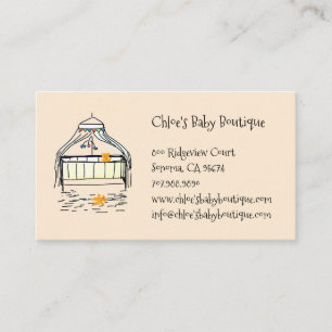 Niedlich Baby Crib Baby Boutique Visitenkarte