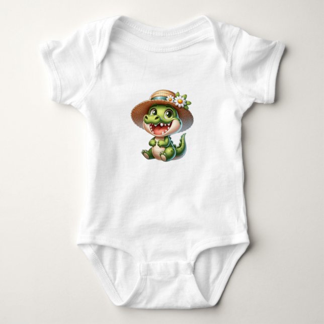 Niedlich Baby Crocodile Strampler (Vorderseite)
