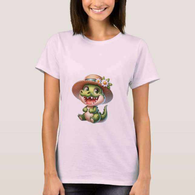 Niedlich Baby Crocodile T-Shirt (Vorderseite)
