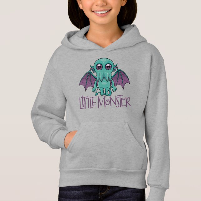 Niedlich Baby Cthulhu Klein Monster Hoodie (Vorderseite)