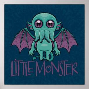 Niedlich Baby Cthulhu Klein Monster Poster