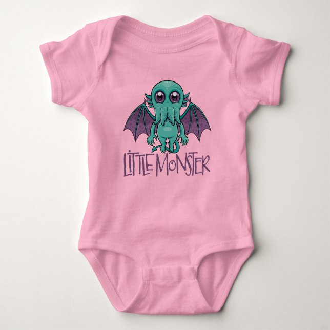 Niedlich Baby Cthulhu Klein Monster Strampler (Vorderseite)