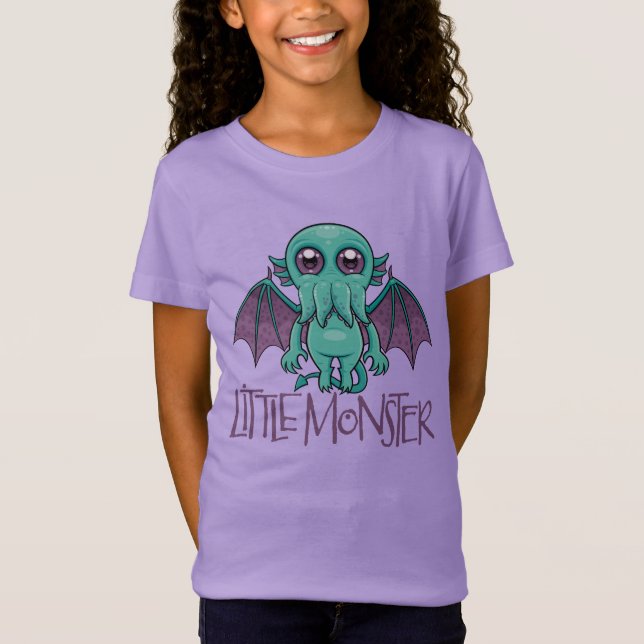 Niedlich Baby Cthulhu Klein Monster T-Shirt (Vorderseite)