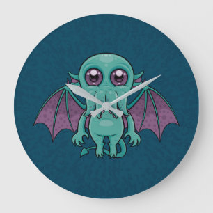 Niedlich Baby Cthulhu Monster Große Wanduhr